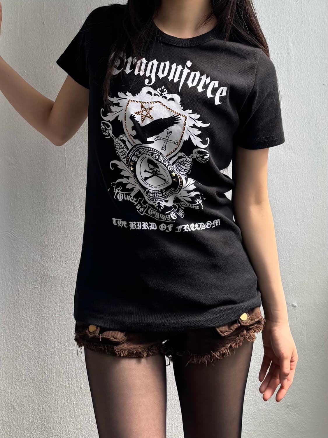 Vintage Black Graphic T-Shirt 상품이미지2