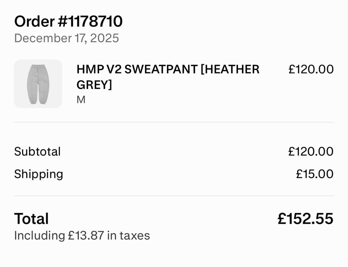 코르테이즈 HMP V2 스웨트팬츠 그레이 상품이미지3