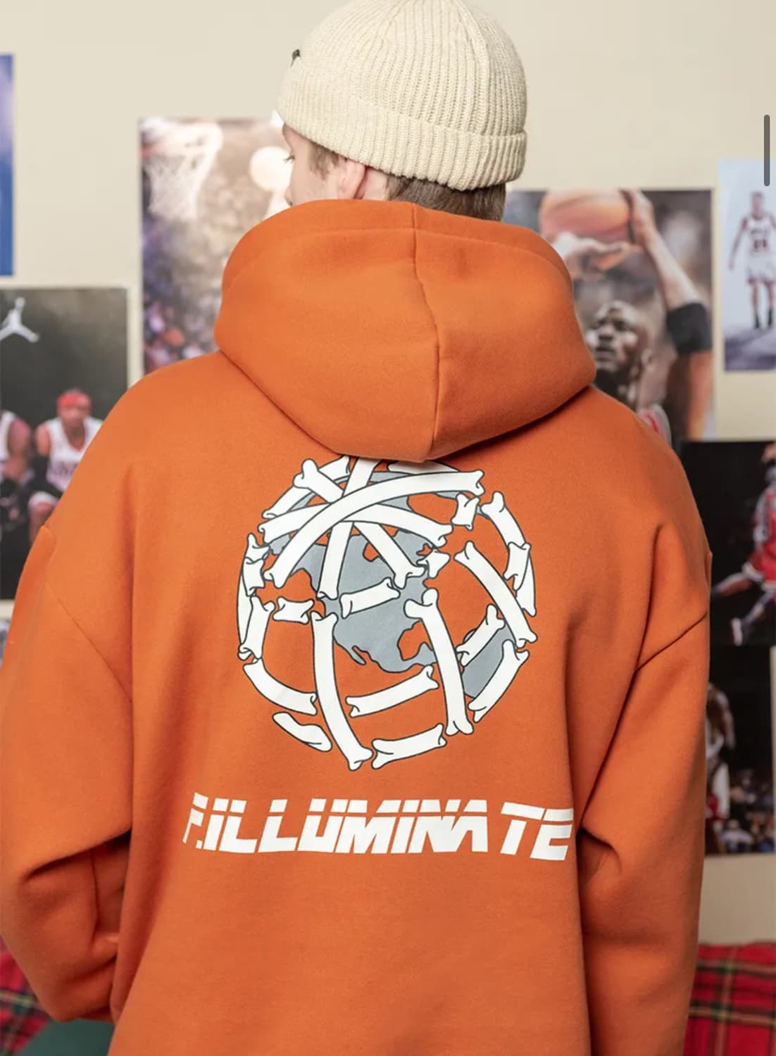 필루미네이트 오렌지 후드티 후드집업 L 상품이미지3