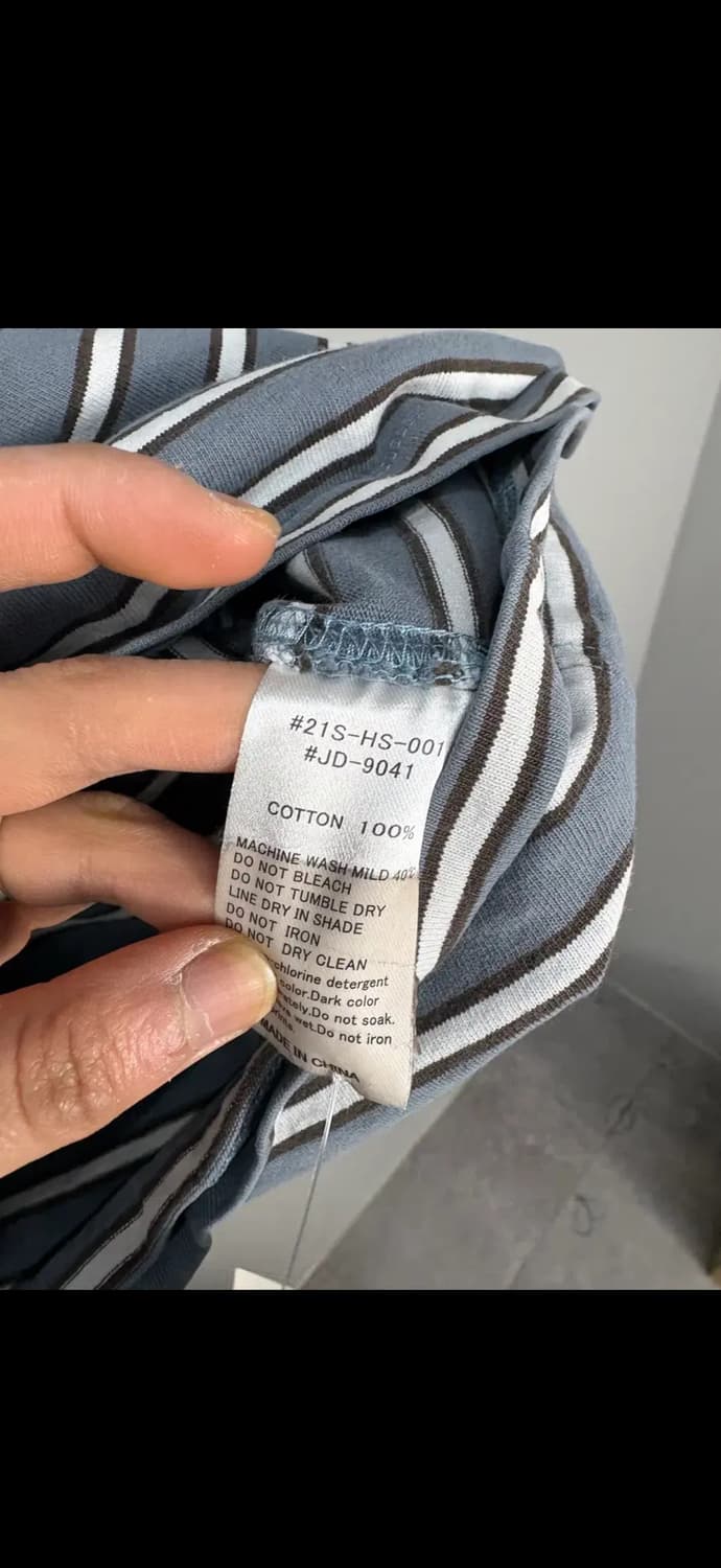 단톤 포켓 스트라이프 반팔 티셔츠 H1976 상품이미지6