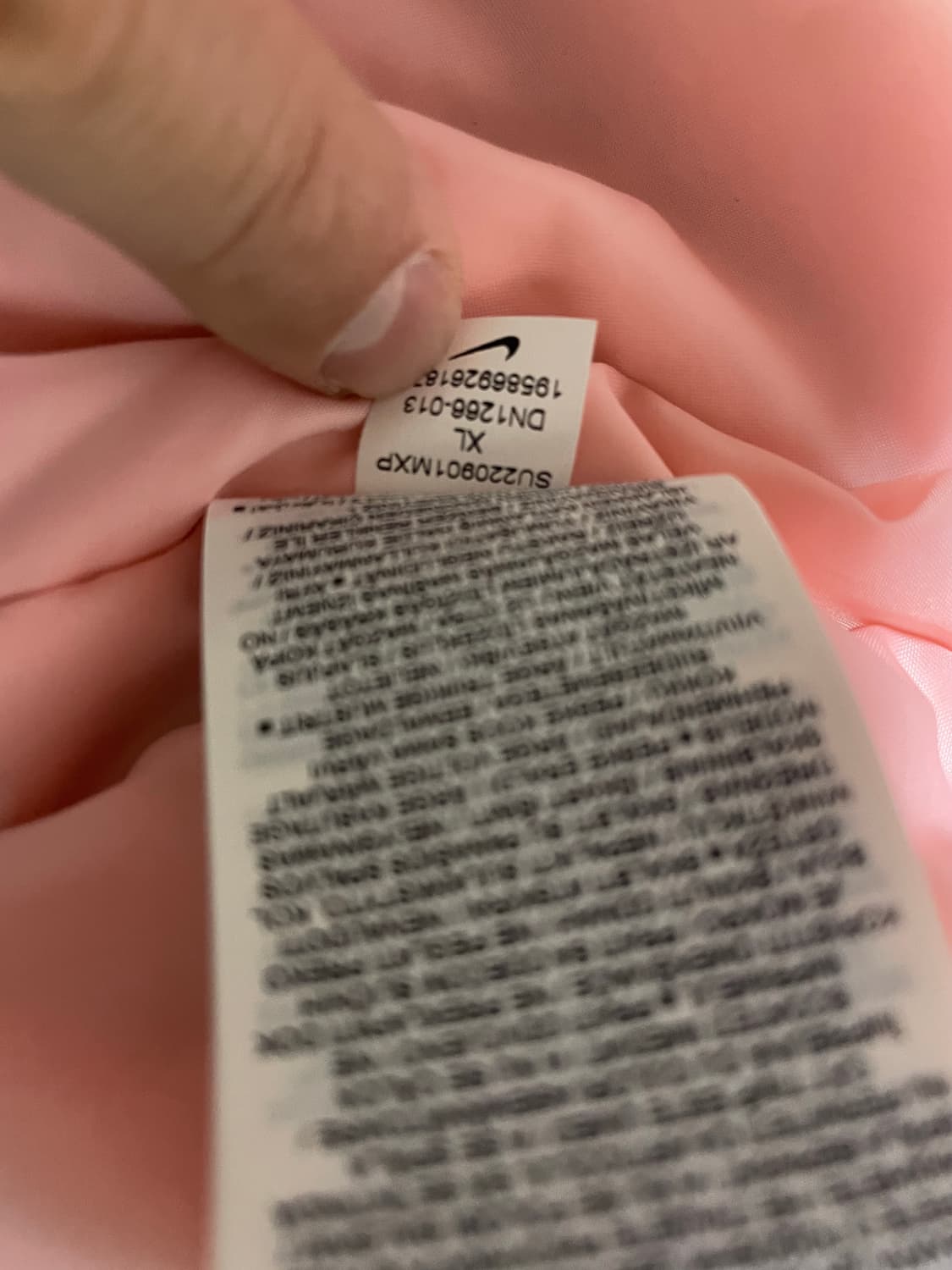 나이키 솔로스우시 사틴 봄버 블랙 블리치드 코랄 - US XL 상품이미지3