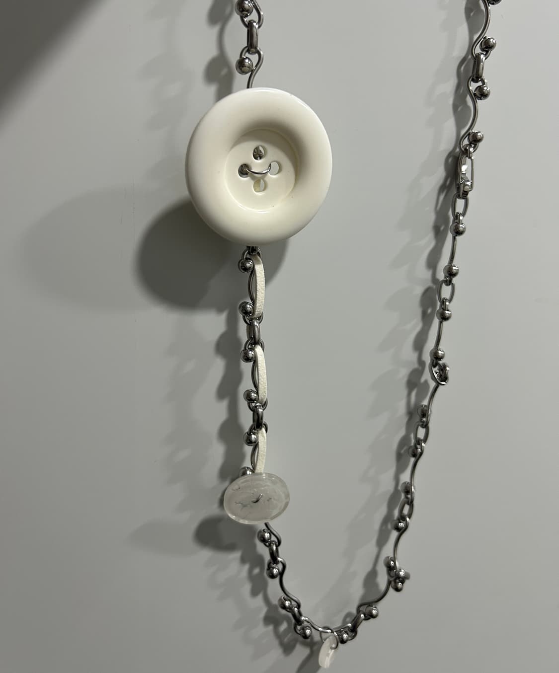 White button layered necklace 상품이미지10