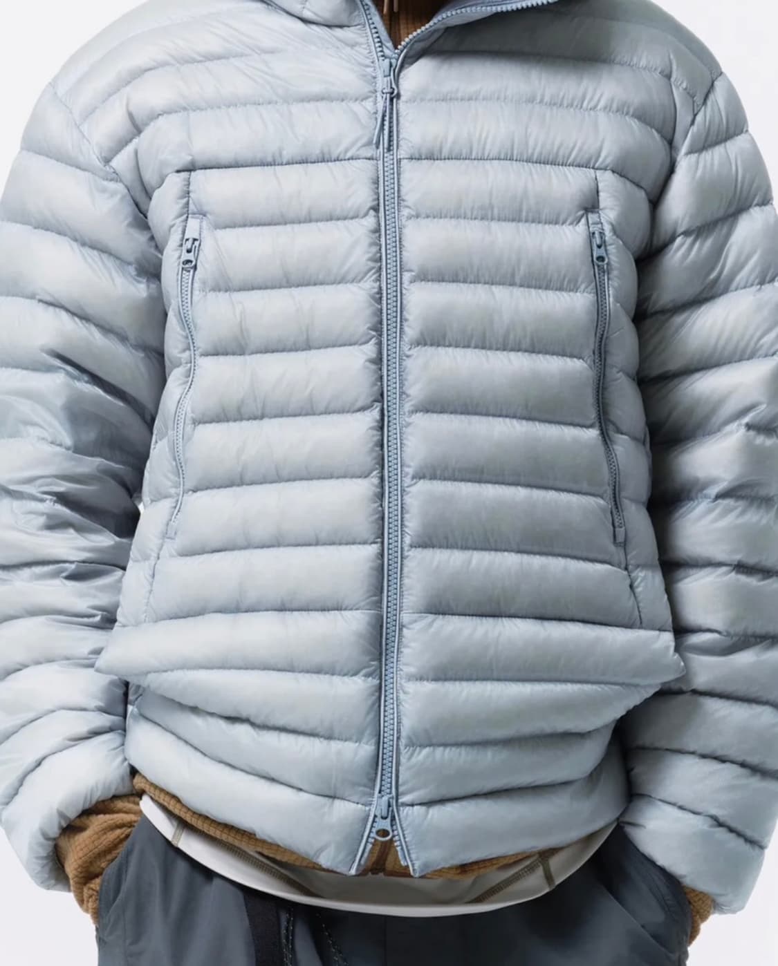 무신사스탠다드 시티 레저 시어 립스탑 후디드 라이트 다운 클라우디 블루 상품이미지3