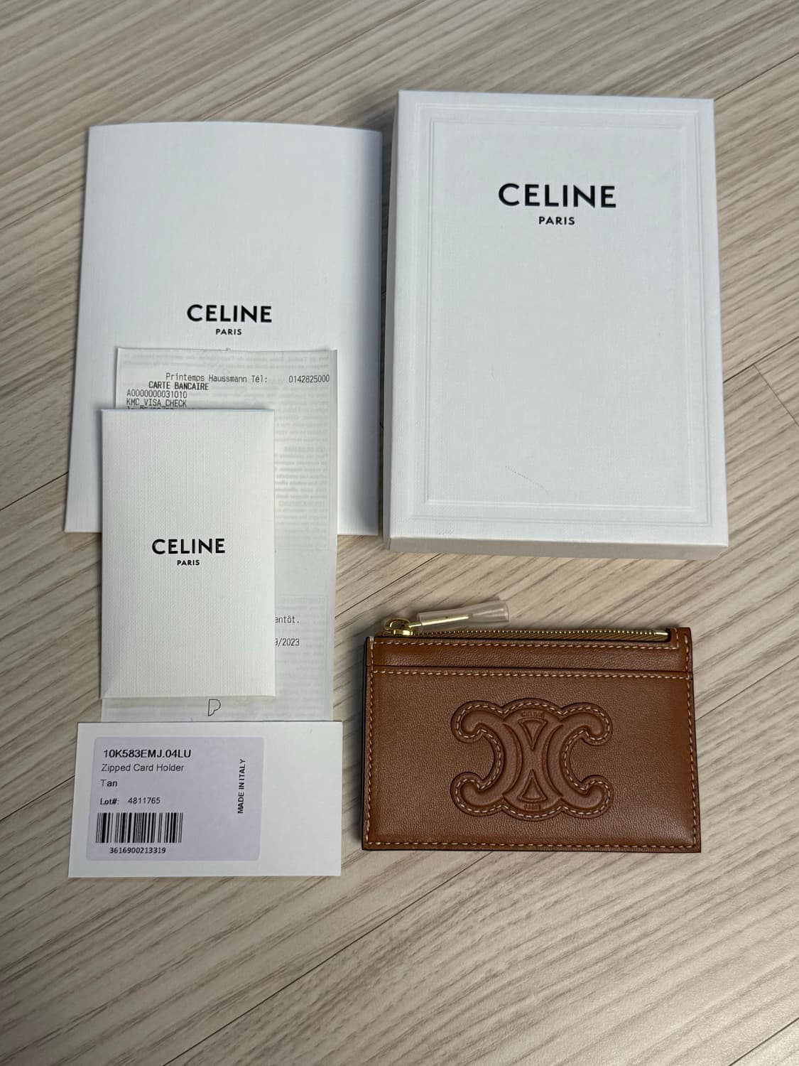 셀린느 트리옹프 지퍼 카드 지갑 새상품 상품이미지1