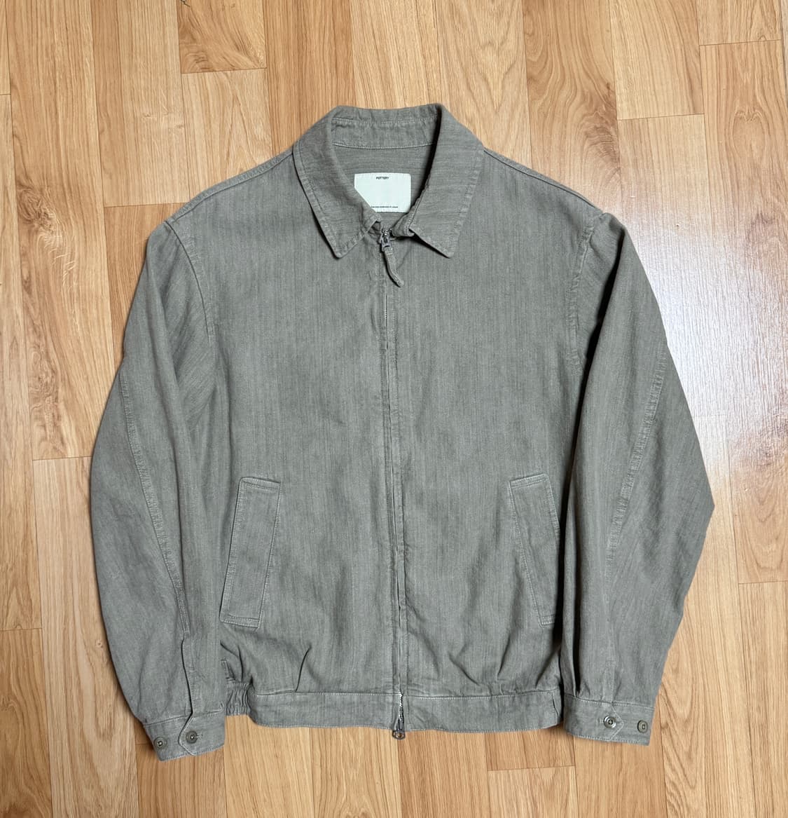 [2] 포터리 코튼 린넨 스윙탑 블루종 자켓 상품이미지3