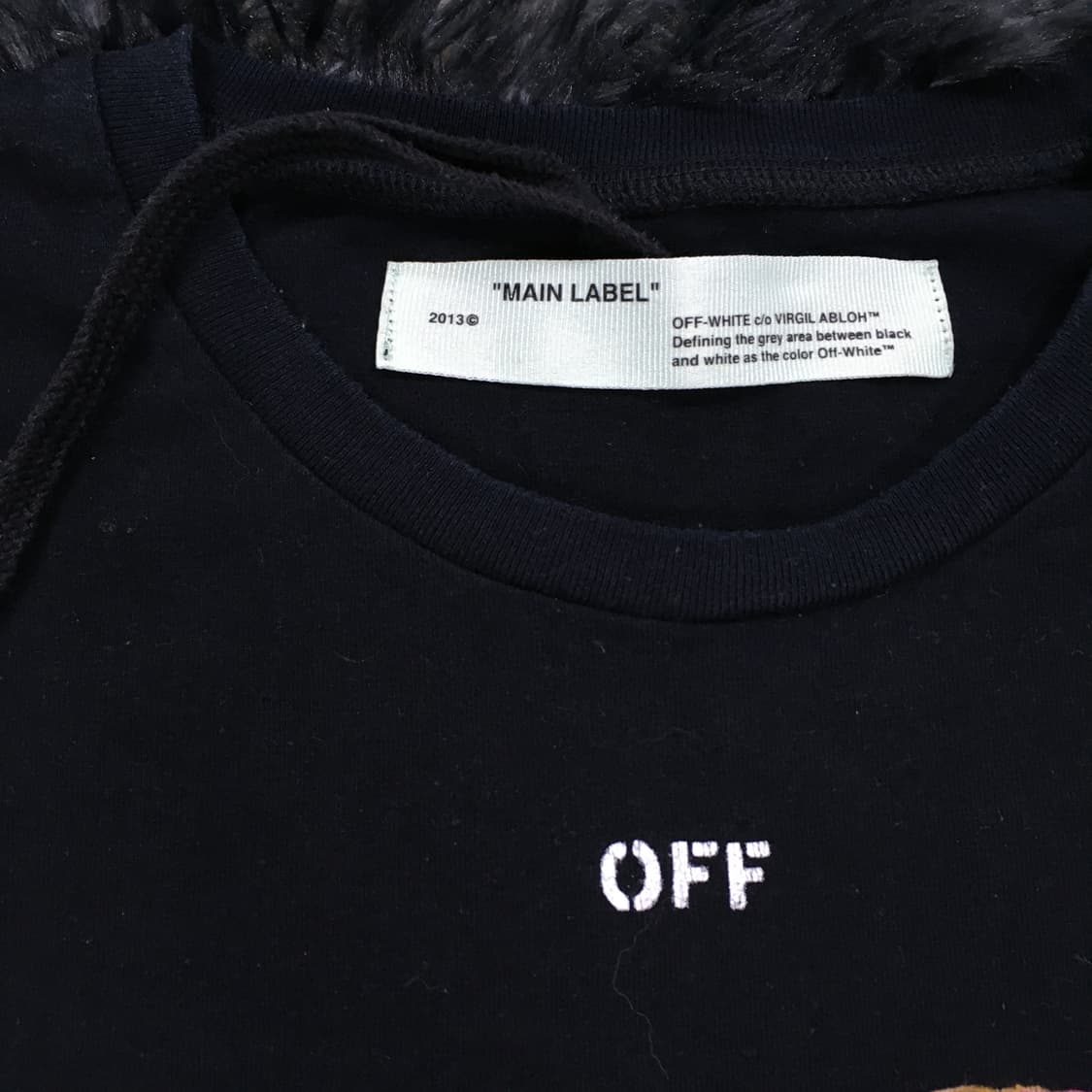 투티/A10 OFF WHITE 프린팅 반팔 블랙 빅로고 상품이미지2