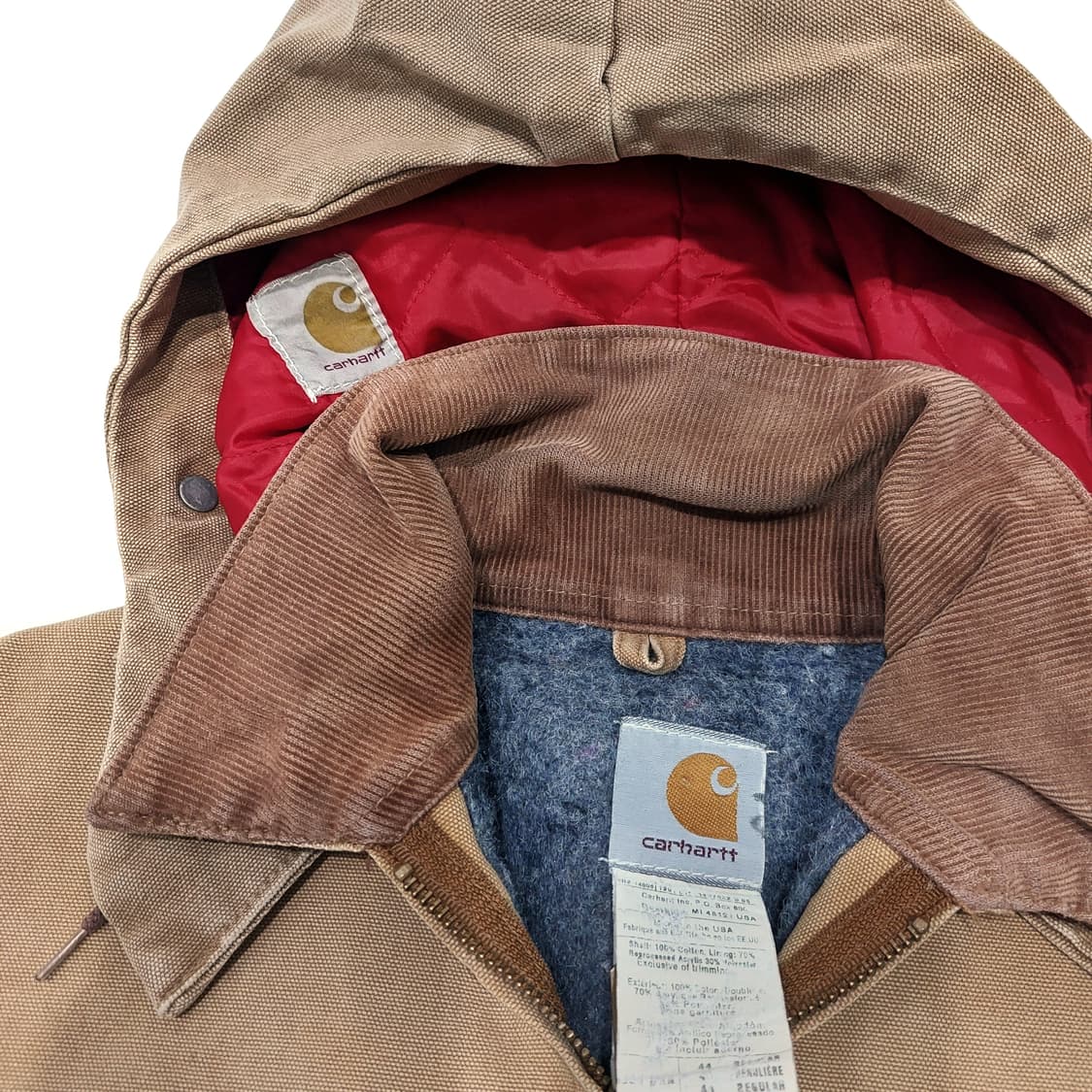 칼하트 j01 디트로이트 빈티지 후드포함 44 레귤러 (105) 상품이미지8