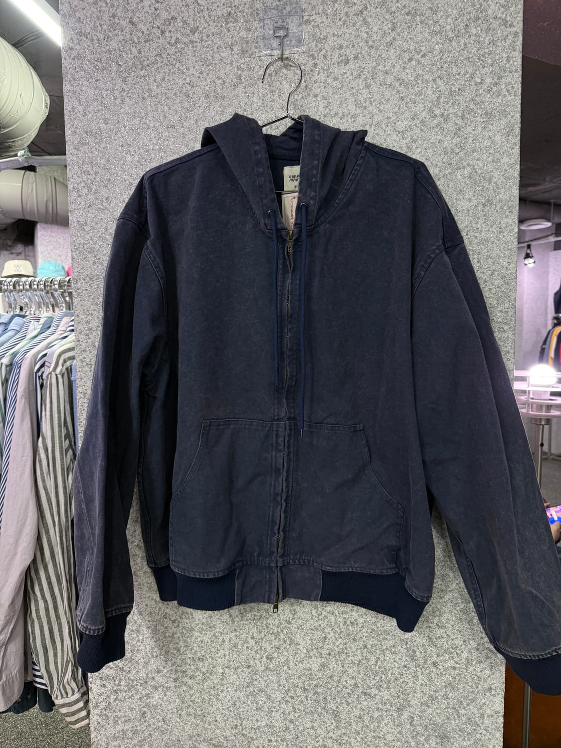 어반화이트 워싱 후드 집업 자켓 B4365 상품이미지2