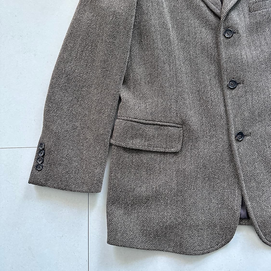 90s 폴로 랄프로렌 헤링본 트위드 3버튼 자켓  상품이미지5