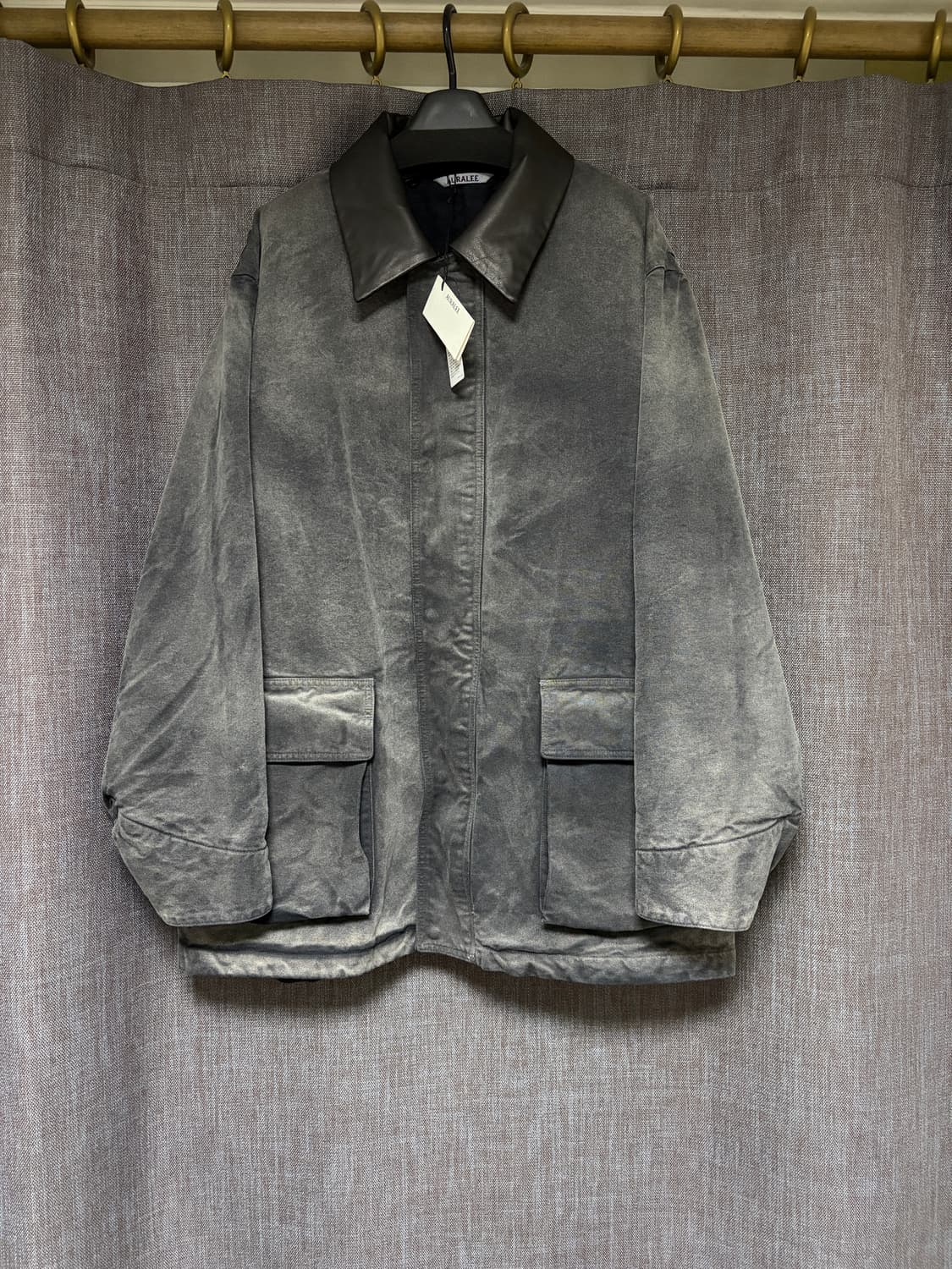 [5]오라리 프로덕트 다이드 오가닉 코튼 덕 블루종 블랙 판매합니다. 상품이미지1