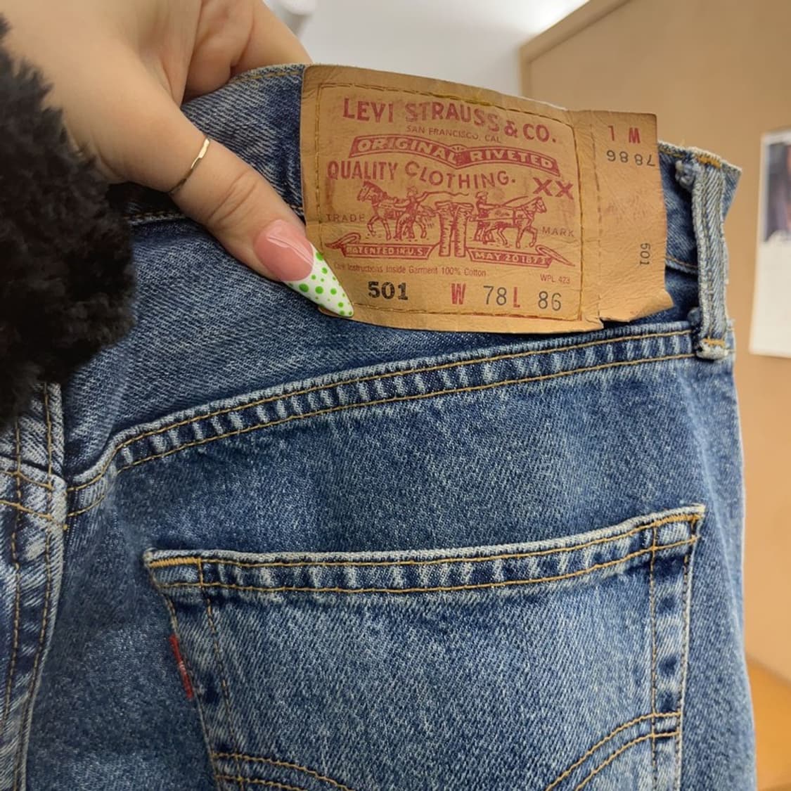 리바이스 올드스쿨 빈티지 워싱 데님팬츠 31인치 C09025 상품이미지5