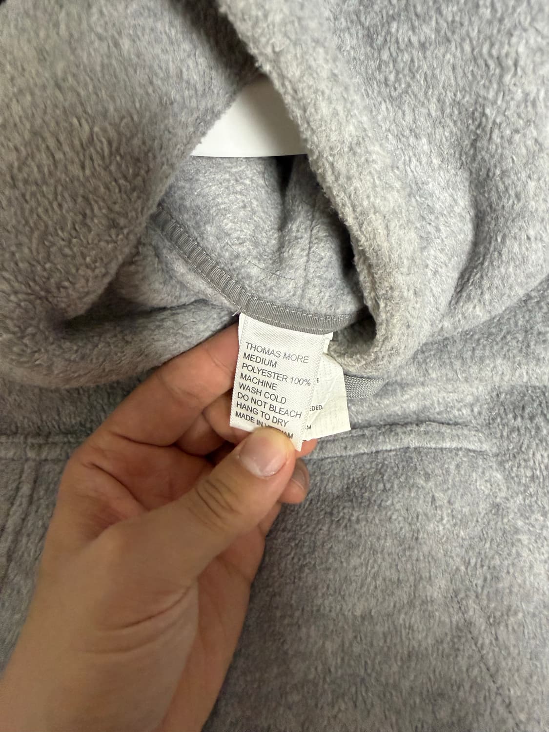 토마스모어 플리스 후드 그레이 M 상품이미지4