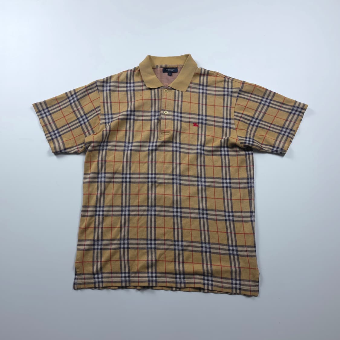 버버리 아카이브 베이지 노바체크 피케이 타셔츠 (M) 상품이미지3