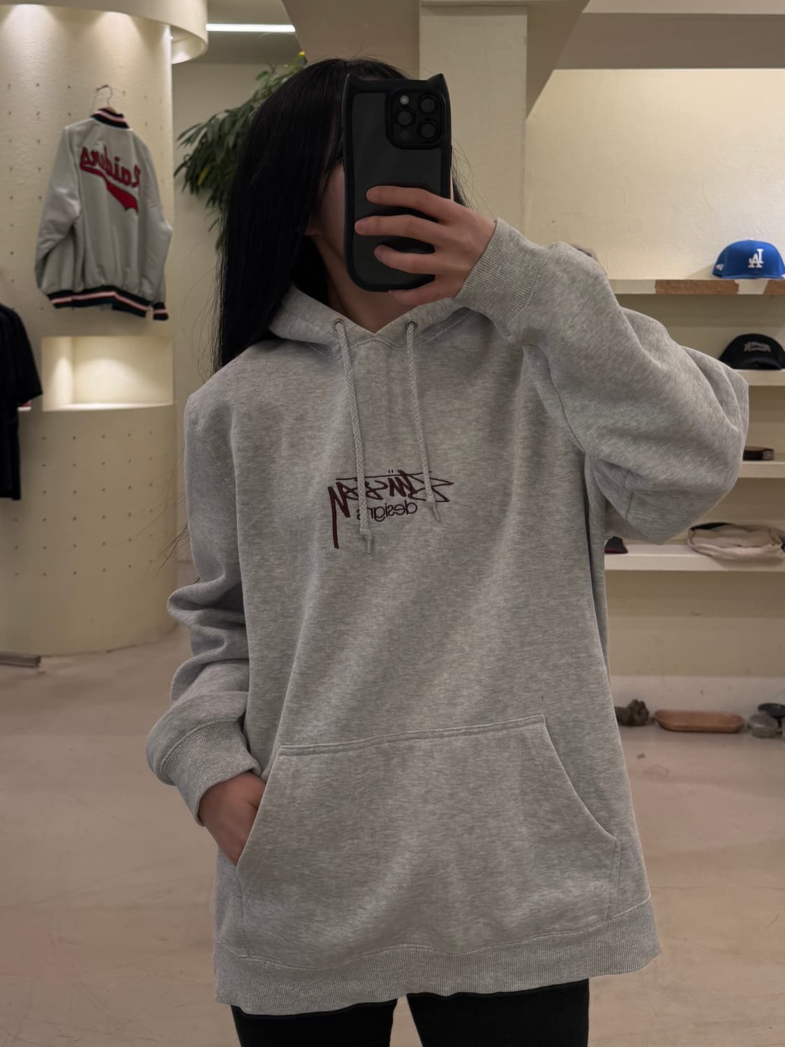 스투시 스탁 빅로고 박시핏 후드 티셔츠 U36 상품이미지1