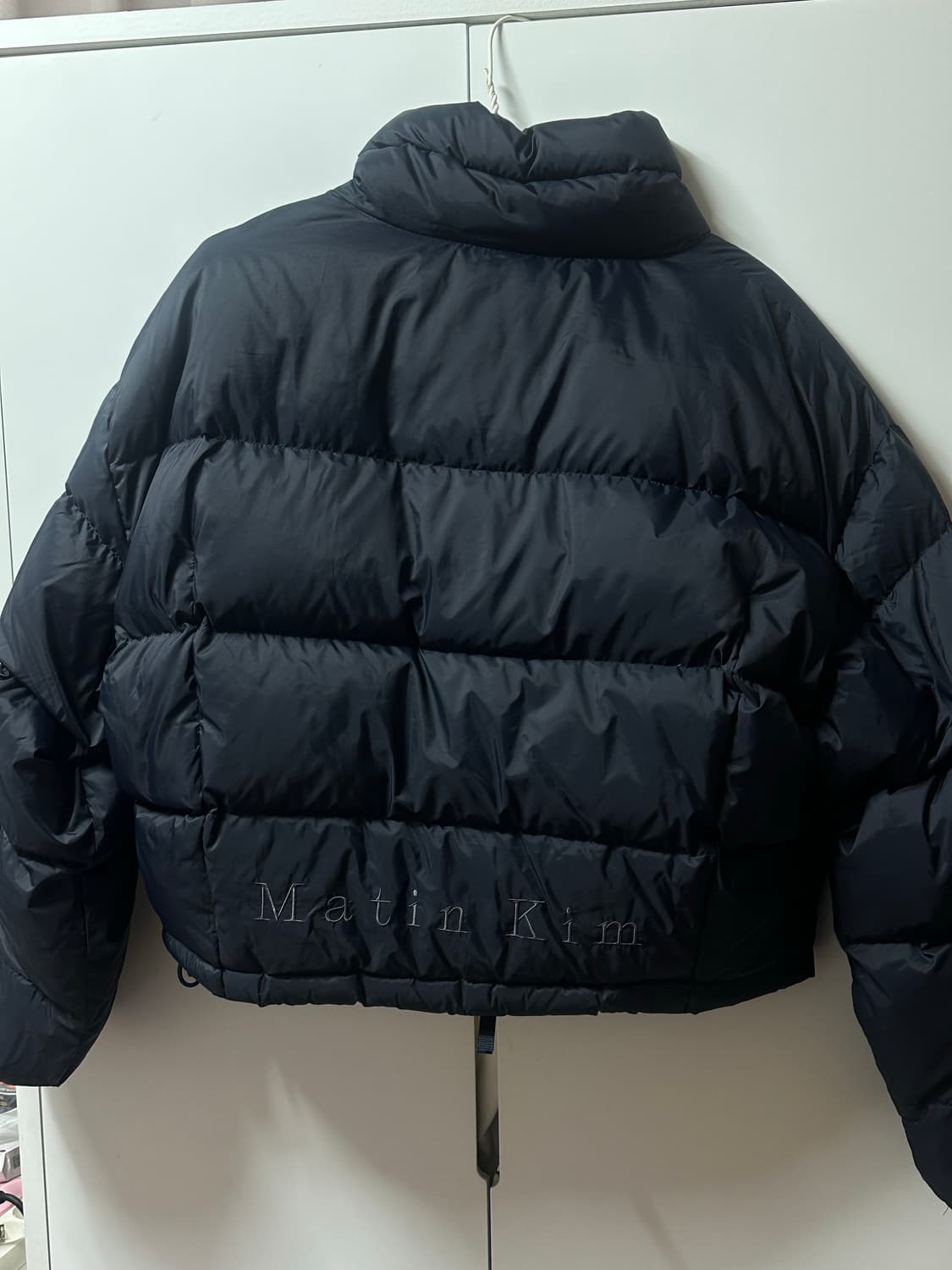 마뗑킴 테이핑 푸퍼 다운점퍼 네이비 S 패딩 상품이미지3