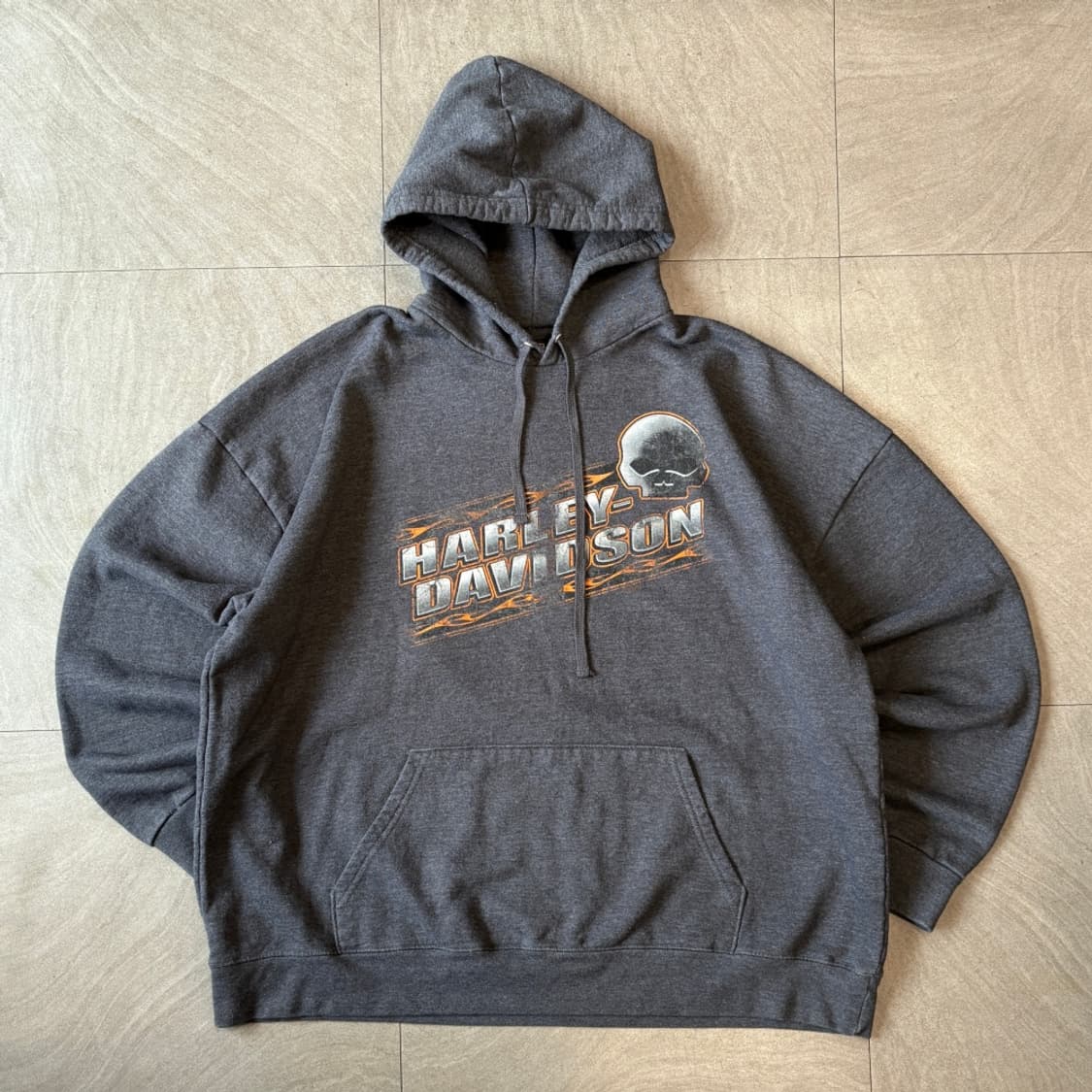 할리데이비슨 정품 다크 그레이 후디 후드티 상품이미지4