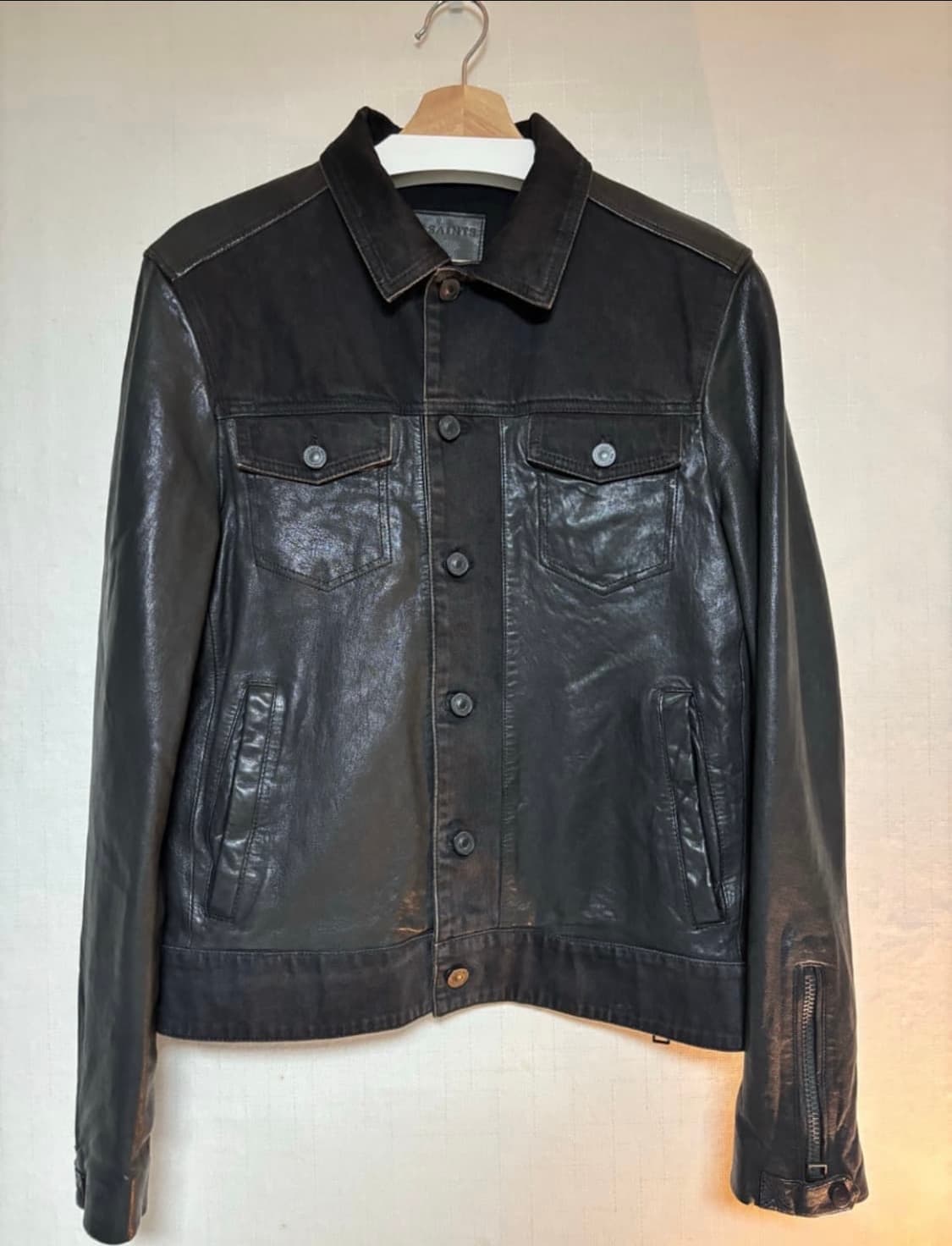 올세인츠 레더데님 자켓 s 상품이미지2