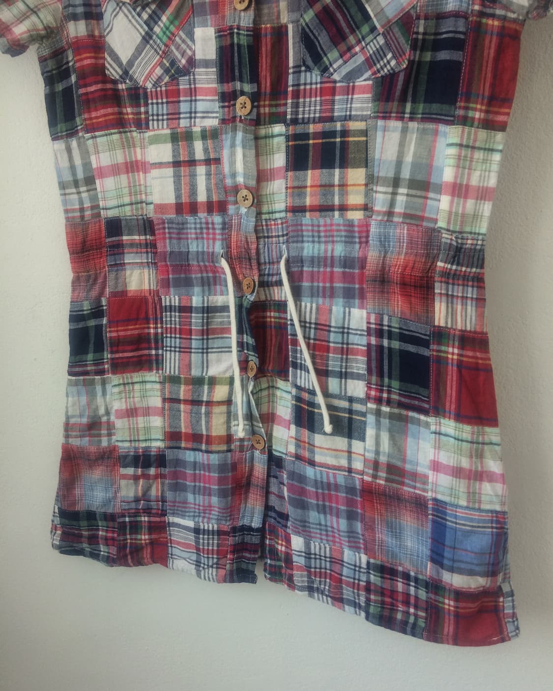 Patch work check pattern shirt 상품이미지4