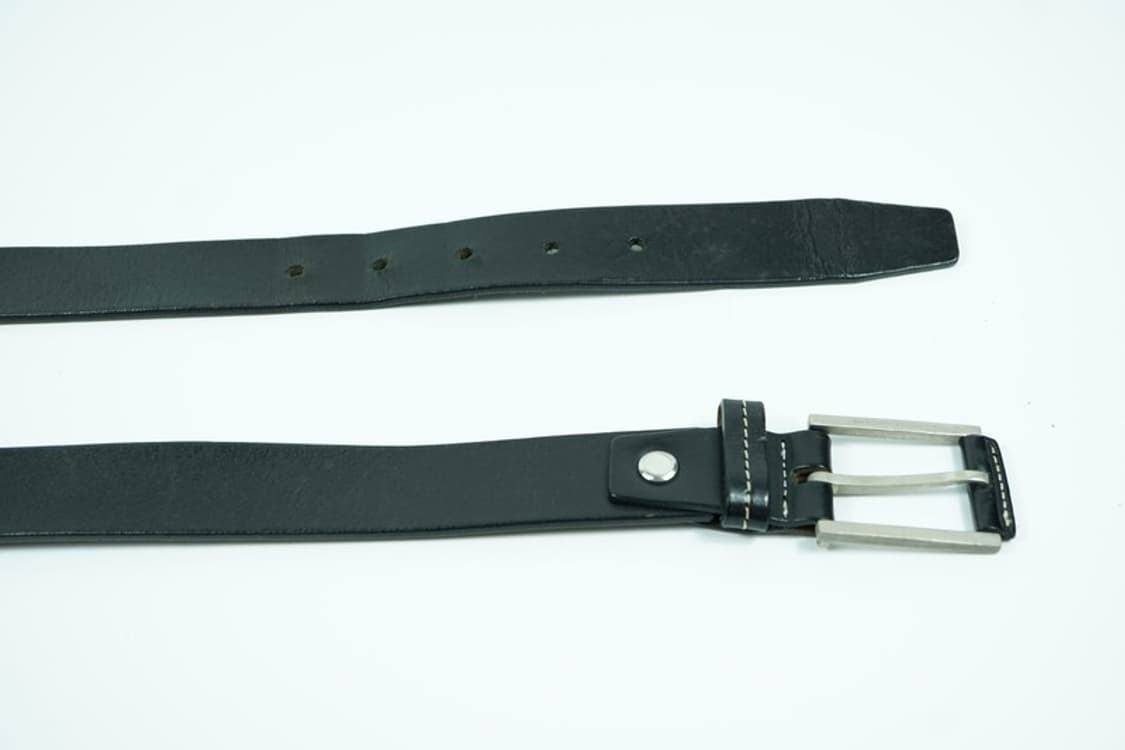 코모도스퀘어 클래식 실버 버클 리얼 레더 벨트 상품이미지5