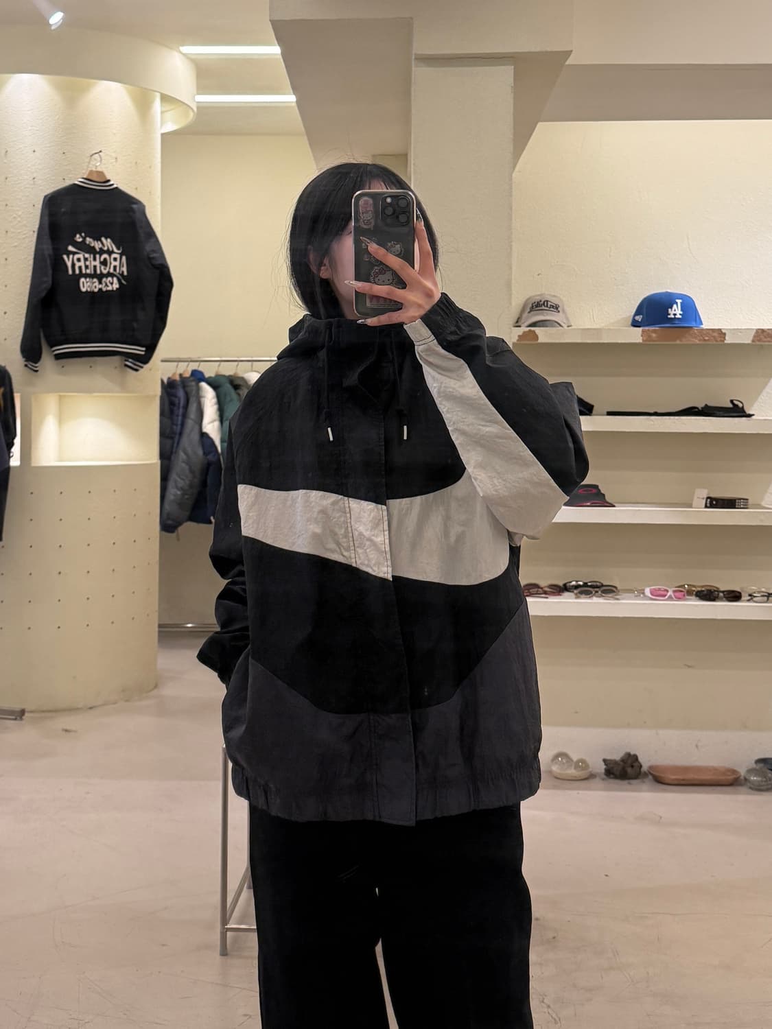 나이키 빅 스우시 배색 윈드브레이커 아노락 U805 상품이미지1