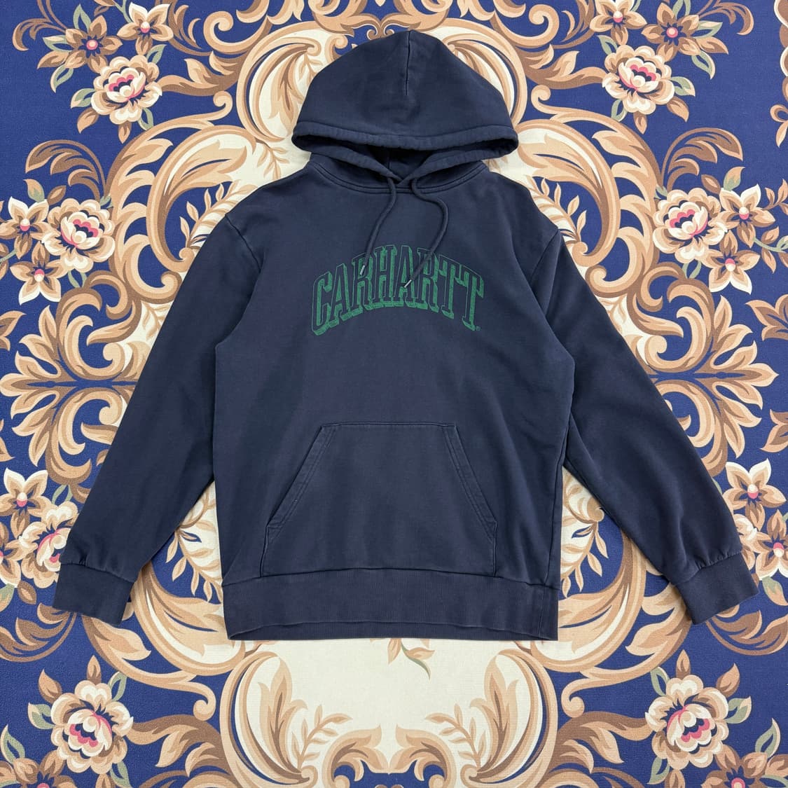 (M)칼하트 윕 Carhartt wip 스펠아웃 후드티셔츠(네이비) 상품이미지1