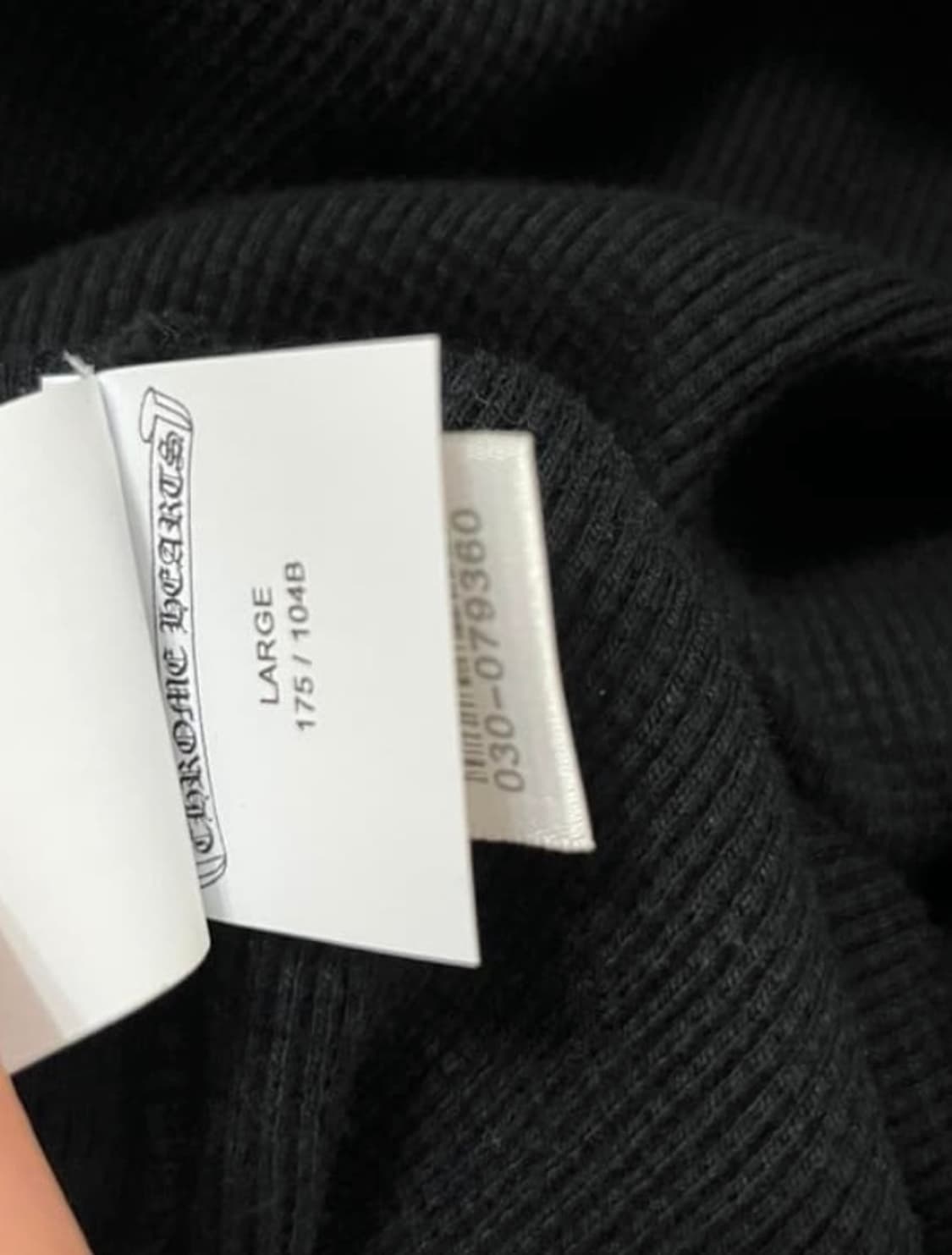 크롬하츠 헨리넥 레더패치 니트 L사이즈 처분 상품이미지5