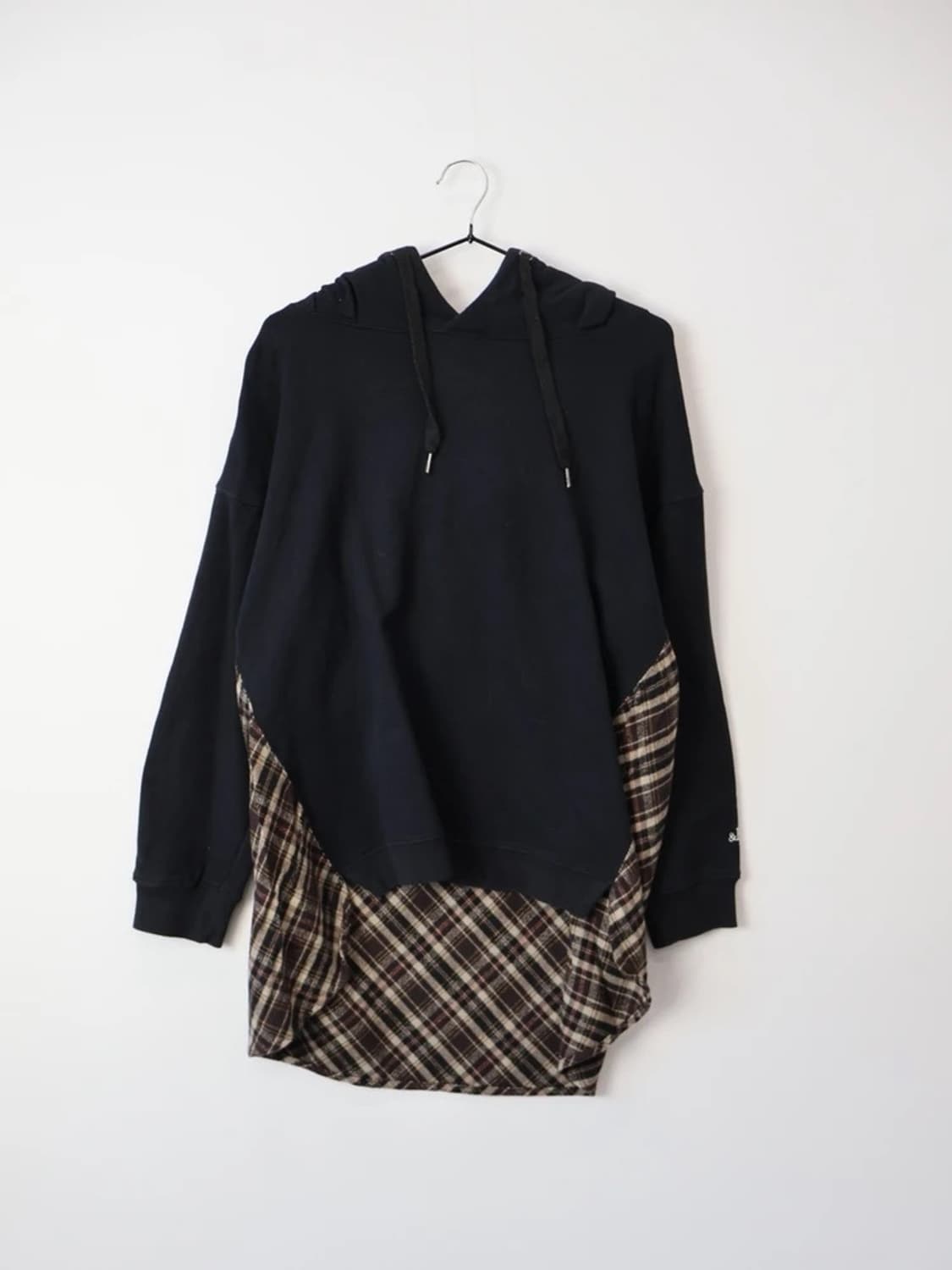HEART MARKET Layered Plaid Hoodie 상품이미지3