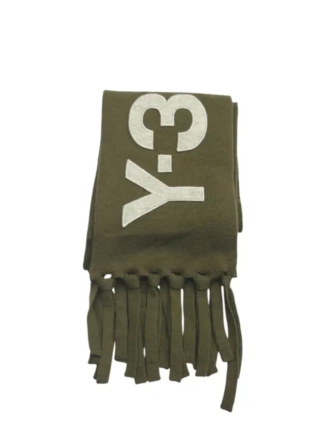 요지야마모토 Y-3 07FW 카키 울 머플러 상품이미지1