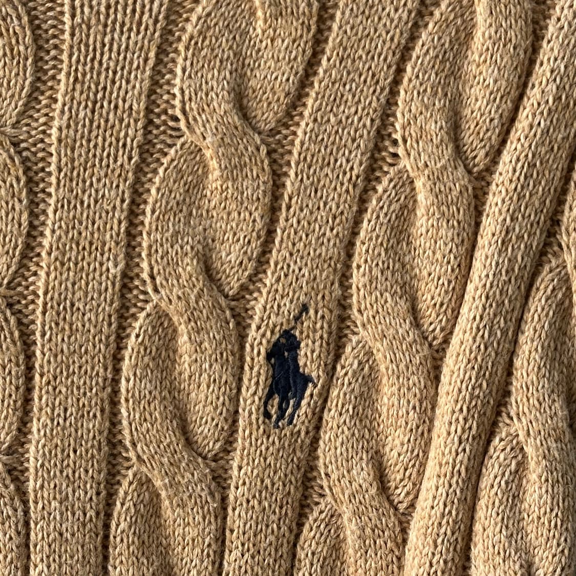 폴로 랄프로렌 케이블 니트 코튼 스웨터 베이지 L 상품이미지5