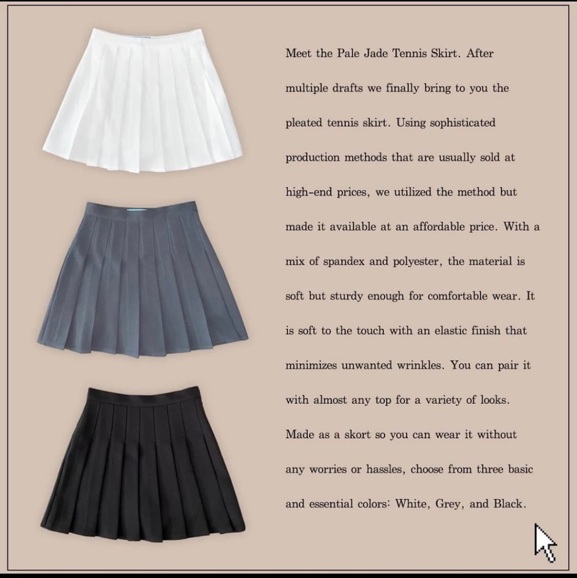 페일제이드 테니스 스커트 블랙 S 상품이미지3