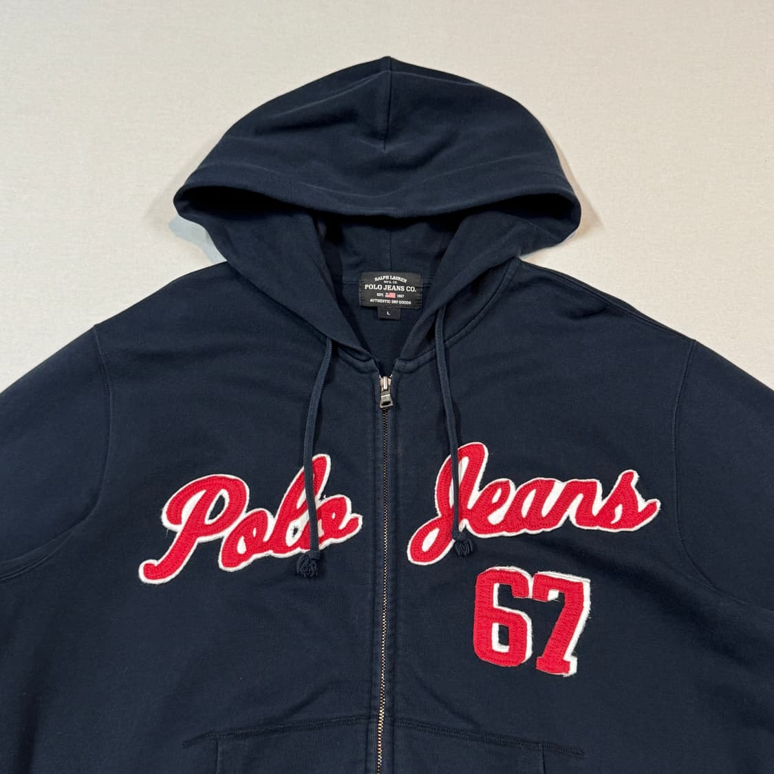 L) 폴로 랄프로렌 진스 RL67 네이비 후드 집업 상품이미지3