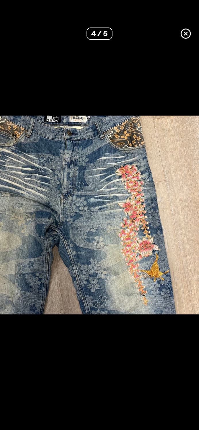 급전)카라쿠리 타마시 사쿠라 칭크 자수 멀티포켓 상품이미지4