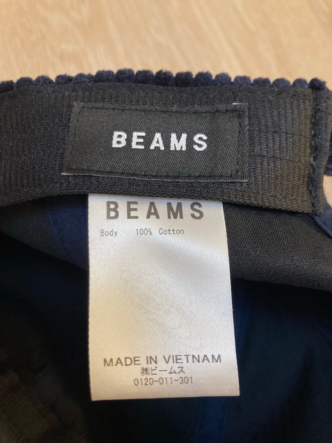 빔즈 코듀로이 볼캡 네이비 상품이미지2