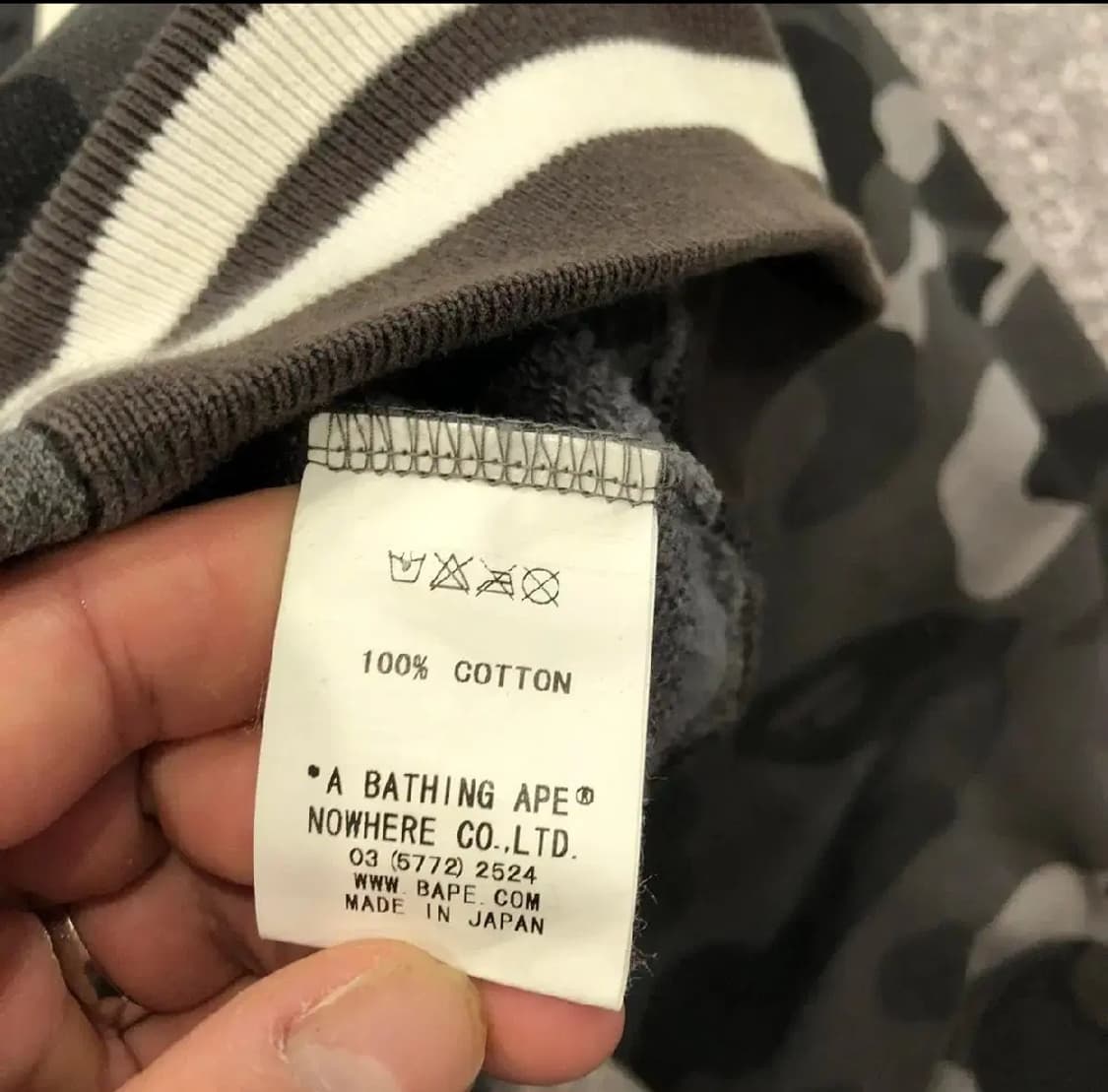 [L]베이프 흑계 카모 바시티 자켓 상품이미지5