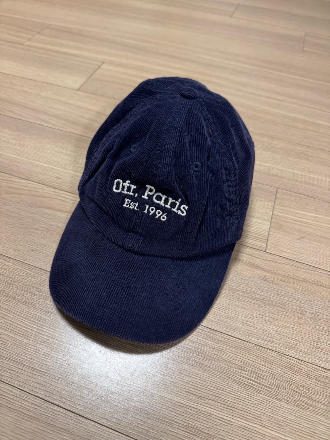 Ofr. Paris Navy Corduroy Cap — 파리 감성 로고  상품이미지1