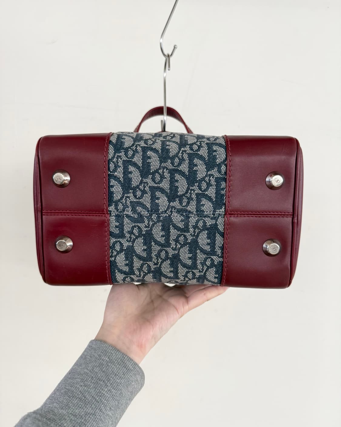 크리스찬 디올 레드 트림 트로터 보스턴 백 상품이미지6