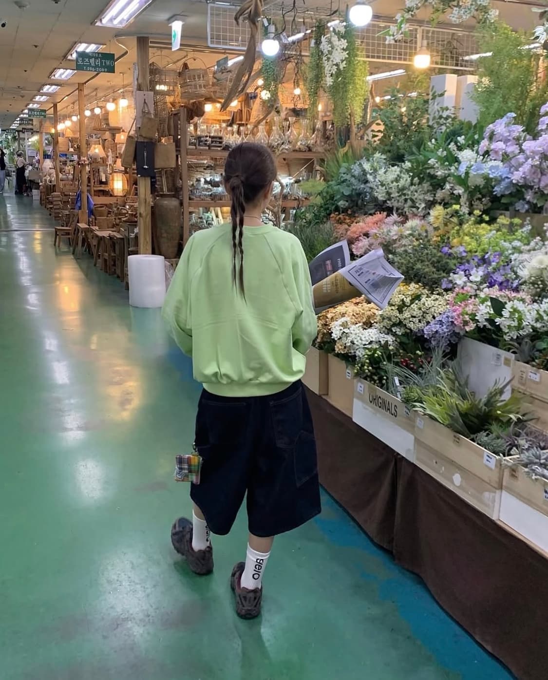 라임색맨투맨+버뮤다팬츠 상품이미지4