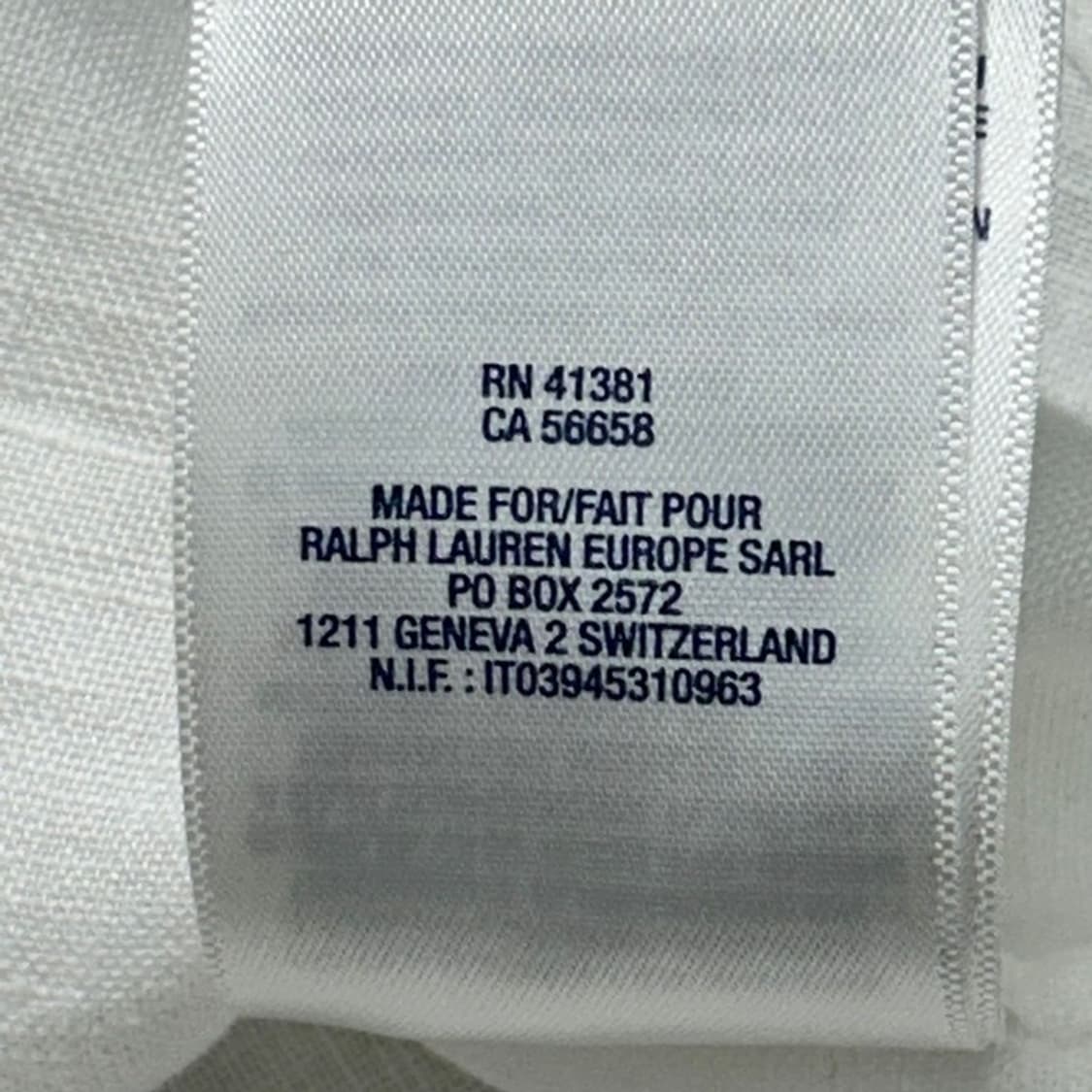 POLO RALPH LAUREN 린넨 셔츠 화이트 M 상품이미지6