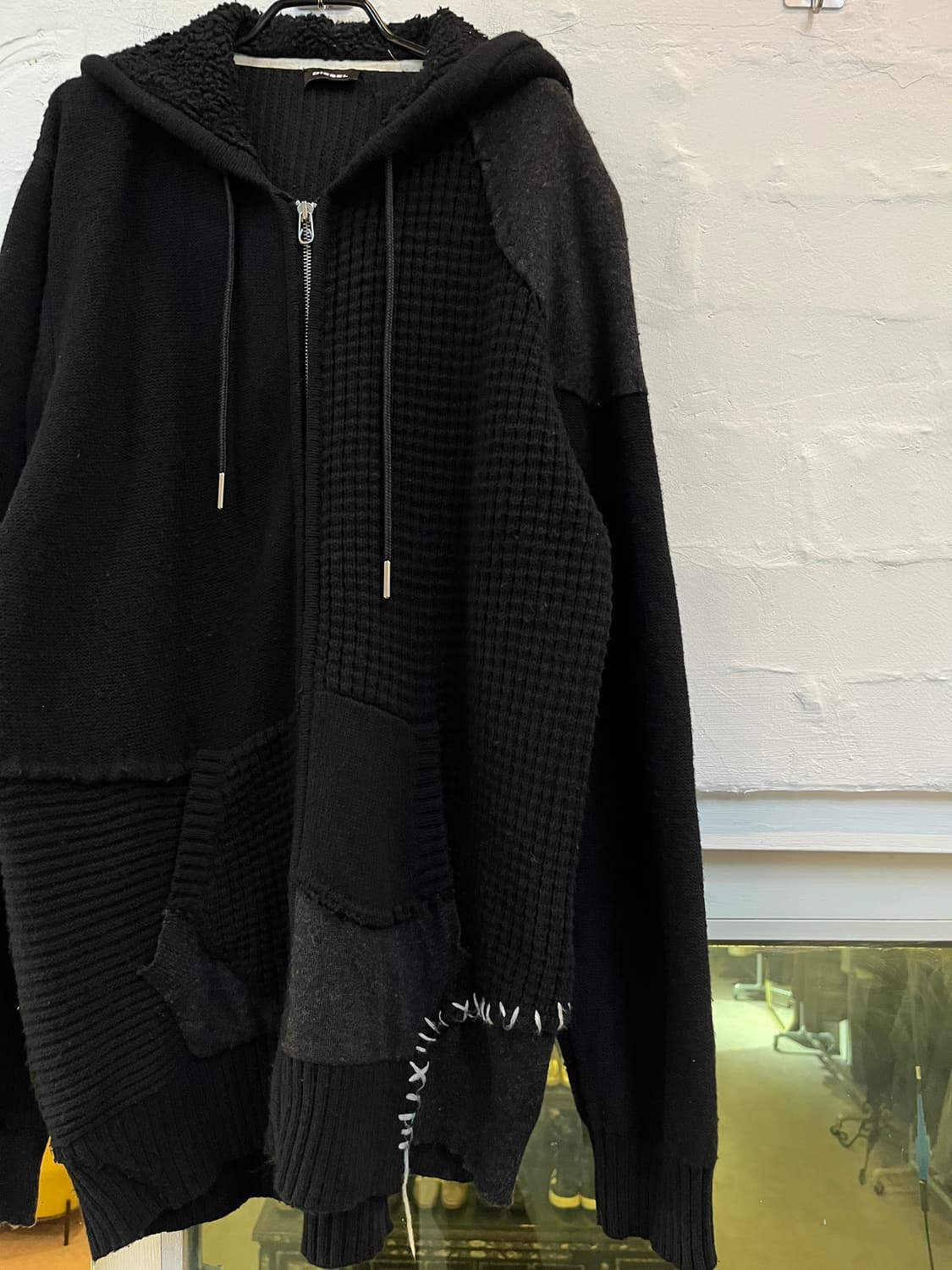 Diesel 디젤 패치워크 후드 집업 자켓 상품이미지3