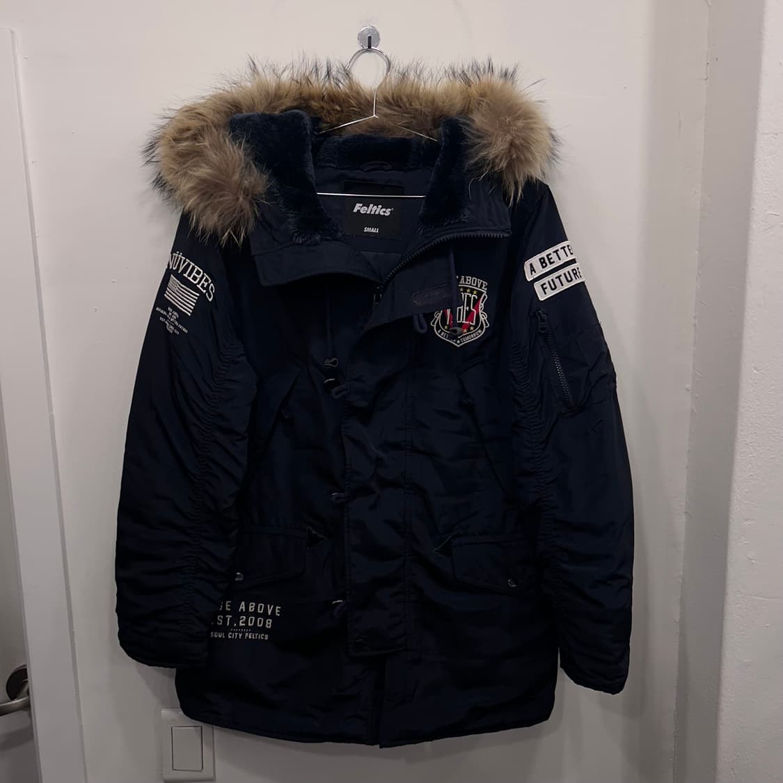 펠틱스 아메리카 모헤어후드 글로시 야상 패딩 상품이미지2