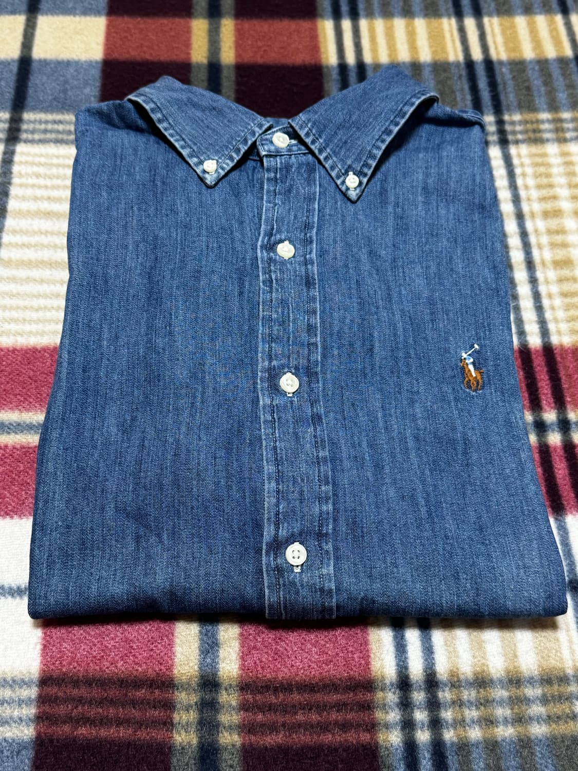 폴로 랄프로렌 샴브레이 데님 셔츠 L 상품이미지2