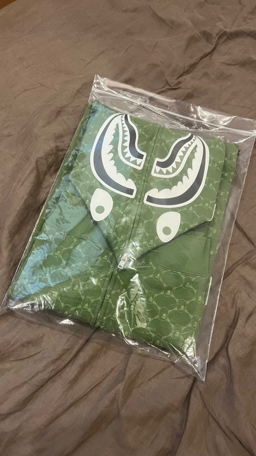 베이프 모노그램 후드집업 그린 사이즈L 상품이미지3