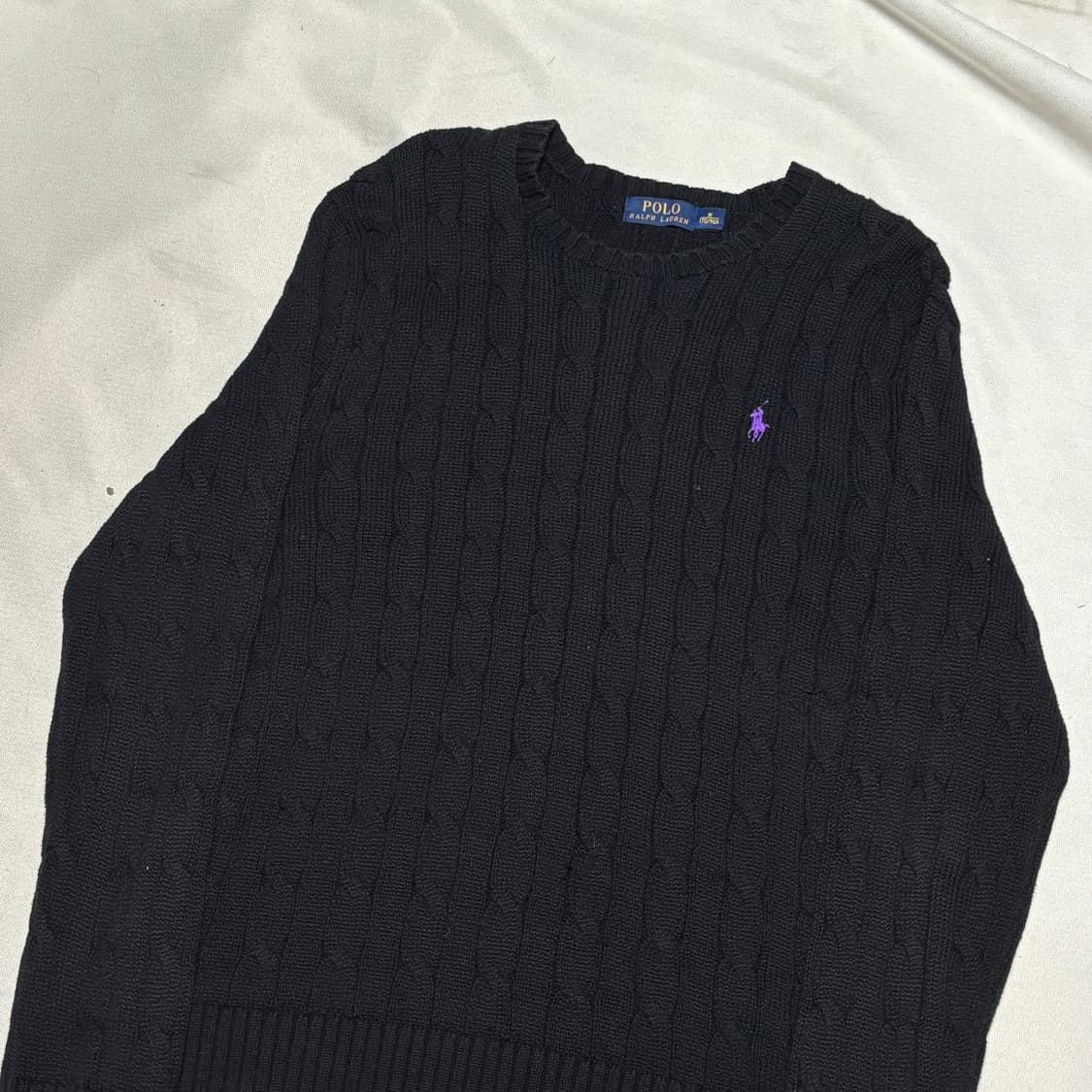 M 폴로랄프로렌 블랙 케이블 니트 상품이미지1