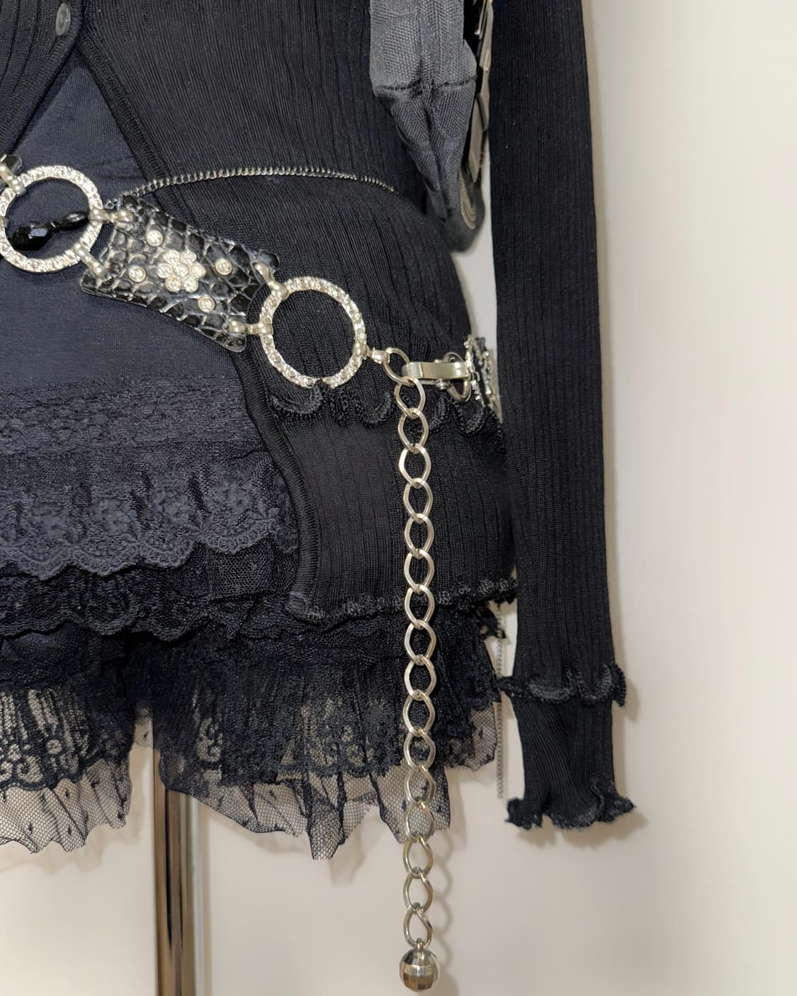 프릴 데일리 블랠 니트가디건 상품이미지5