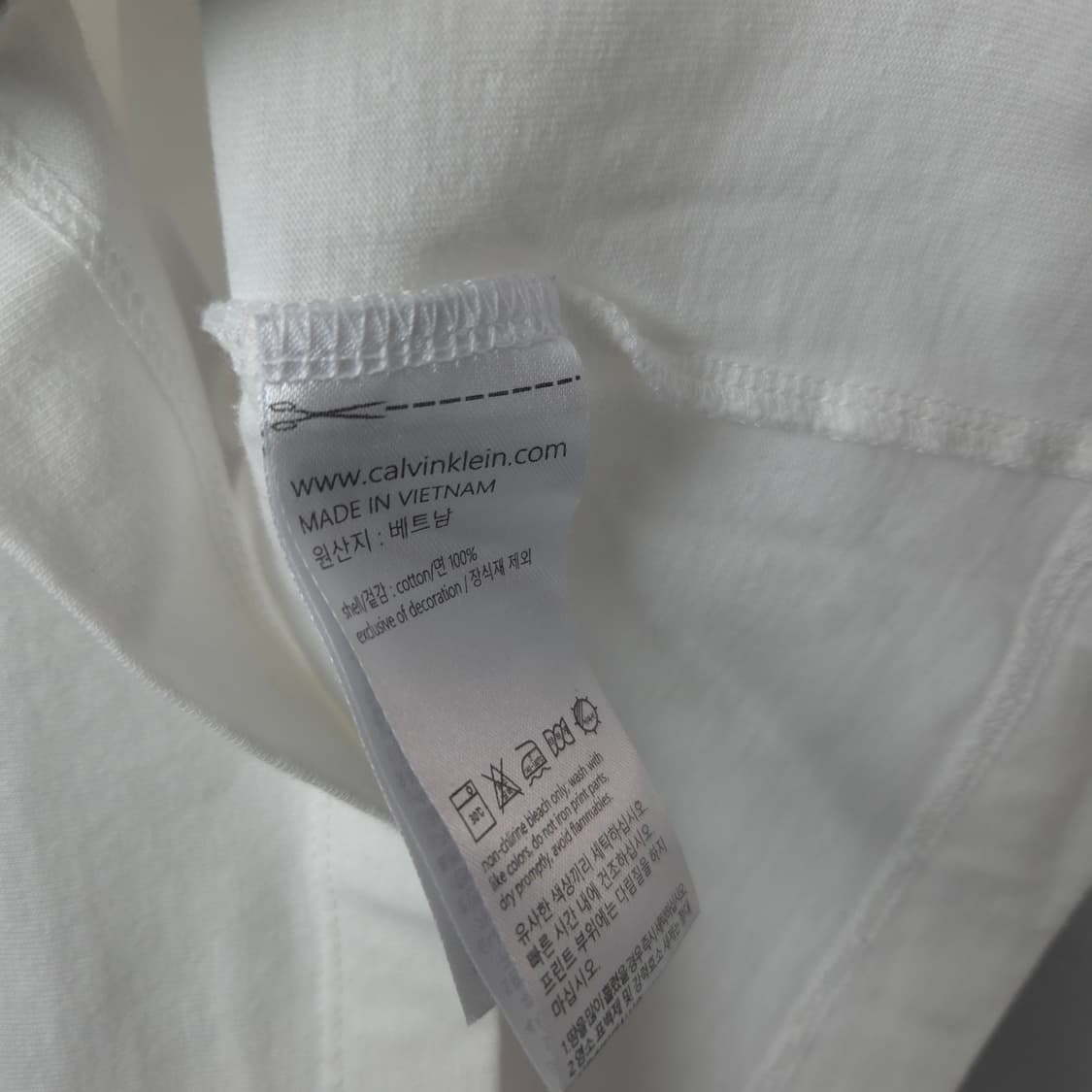 여S-M 캘빈클라인 베이직 흰색 긴팔 셔츠 상품이미지3