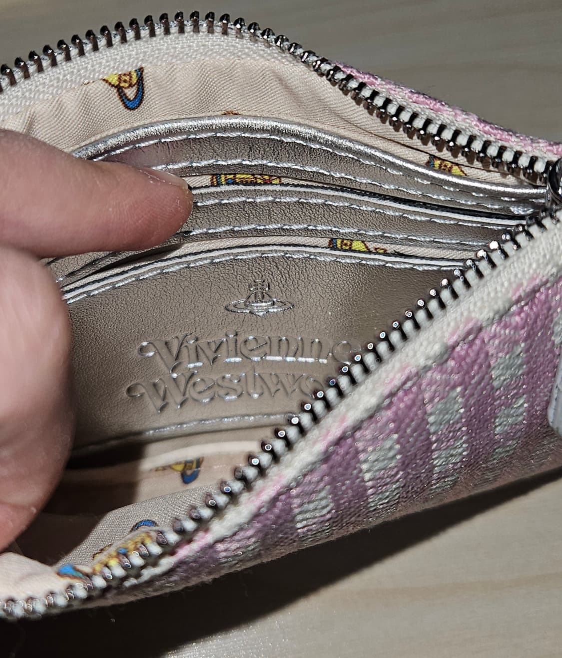 비비안웨스트우드 카드 체크무늬 코튼 지갑/월렛 상품이미지5