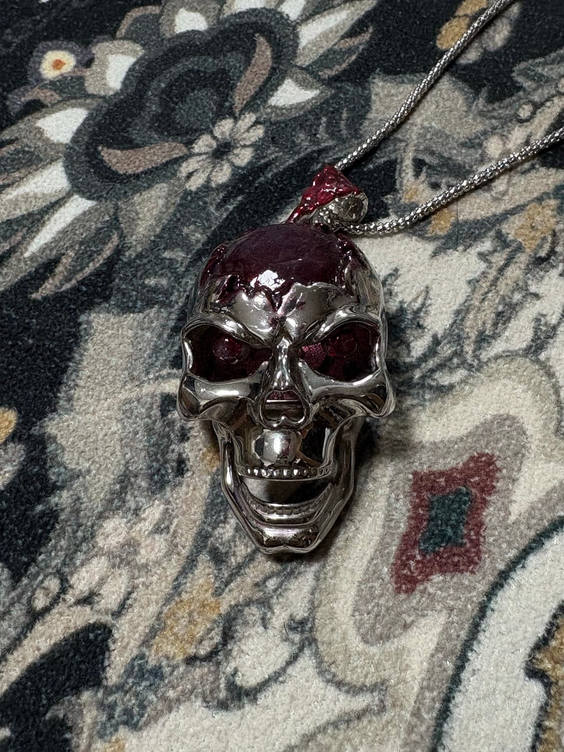 Vintage skull necklace 빈티지 핸드메이드 해골 목걸이 상품이미지4