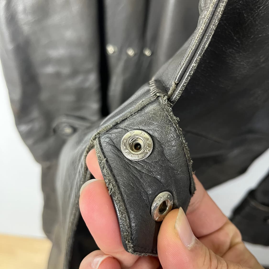 [Military] German Leather Long Coat 상품이미지5