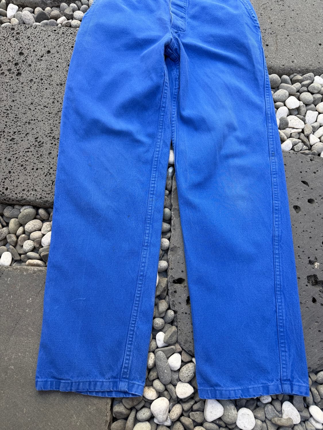 1970s VINTAGE WASHED BLUE FRENCH 프렌치워크팬츠 상품이미지4