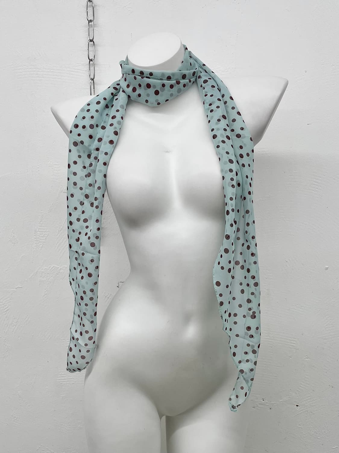 민트초토 도트 시어 머플러  상품이미지3